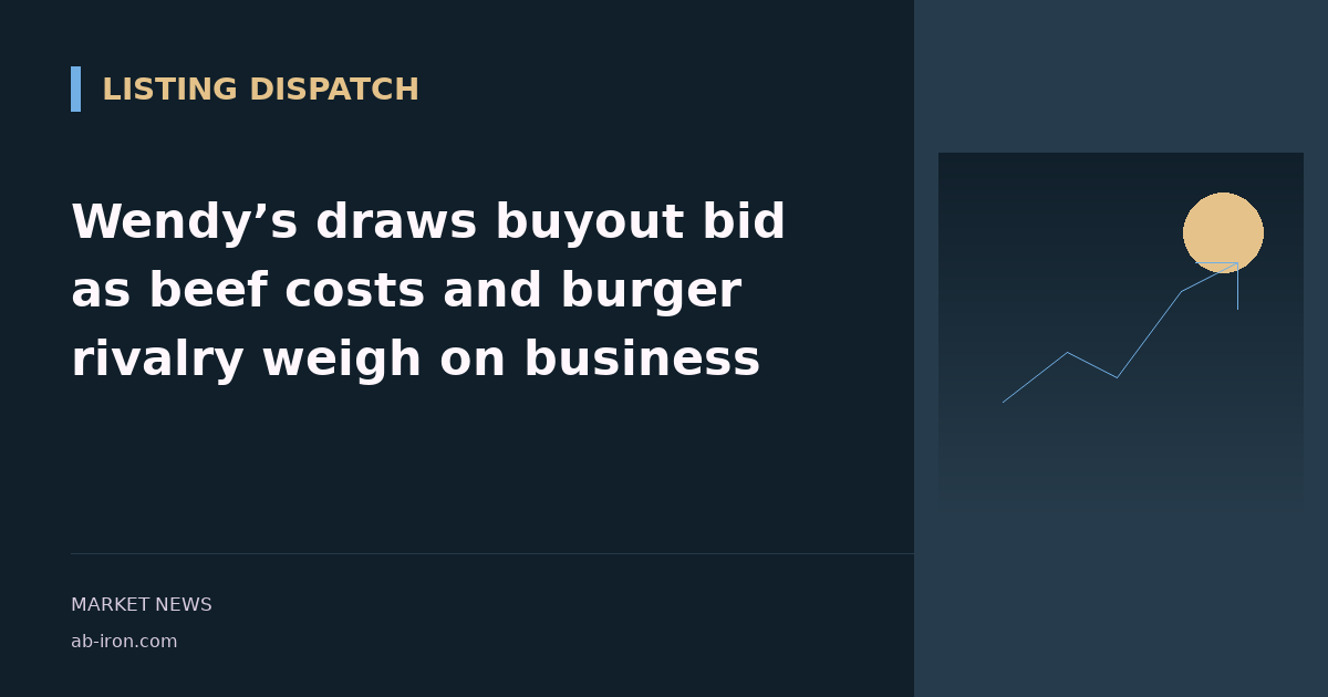 Wendy’s draws buyout bid as beef costs and burger rivalry weigh on business